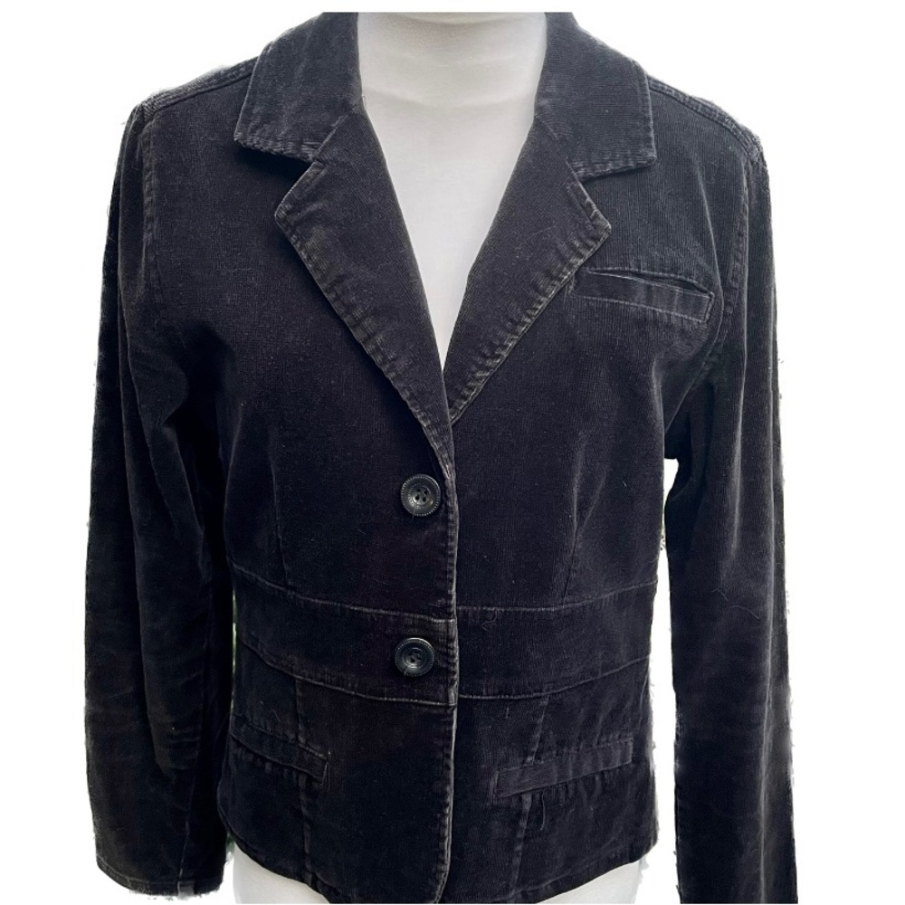 Vintage Dollhouse Blazer Black Corduroy Size Medium